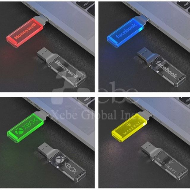 定制发光水晶U盘