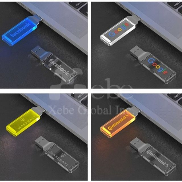 定制发光水晶U盘