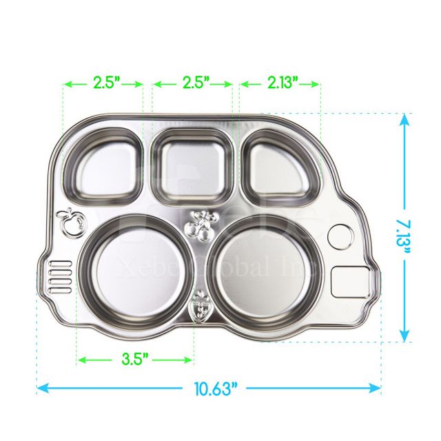 304不鏽钢儿童汽车餐盒定制