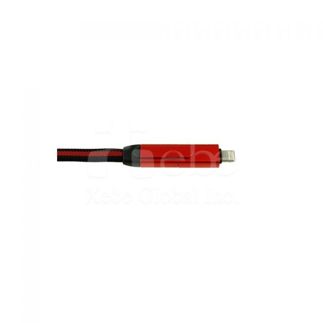 鲜艳红旋转式定制USB充电线