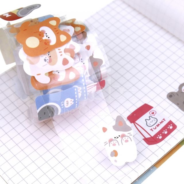 猫咪拼贴定制和纸胶带