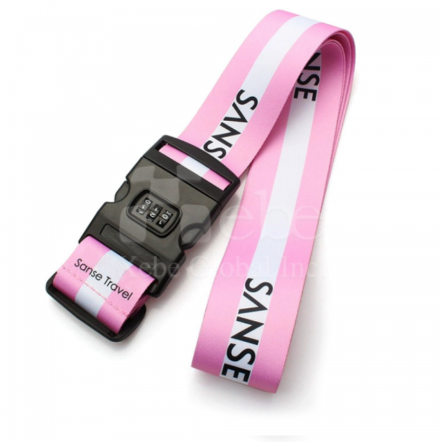定制粉白密码行李束带