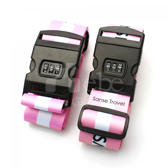 定制粉白密码行李束带