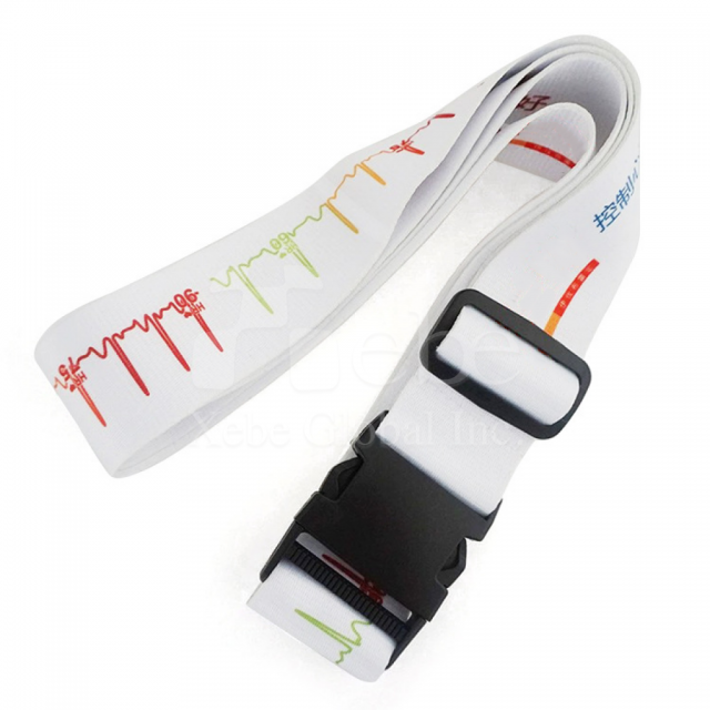 定制心电图图案行李束带