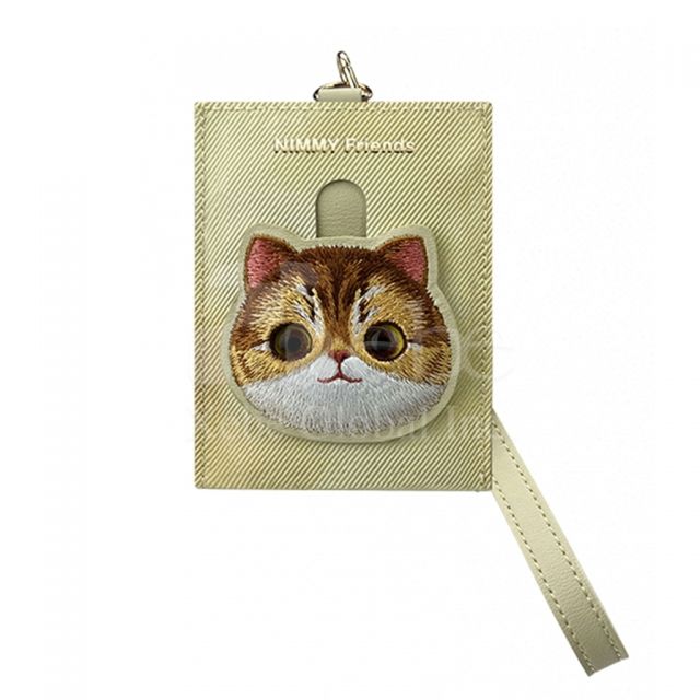 猫咪造型拖拉式皮革卡套