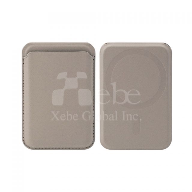 皮革手机支架磁吸卡套定制