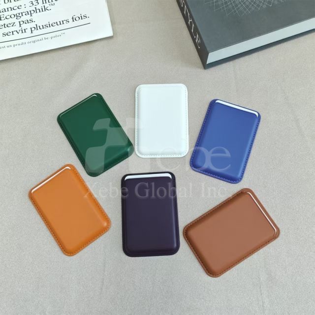 皮革手机支架磁吸卡套定制