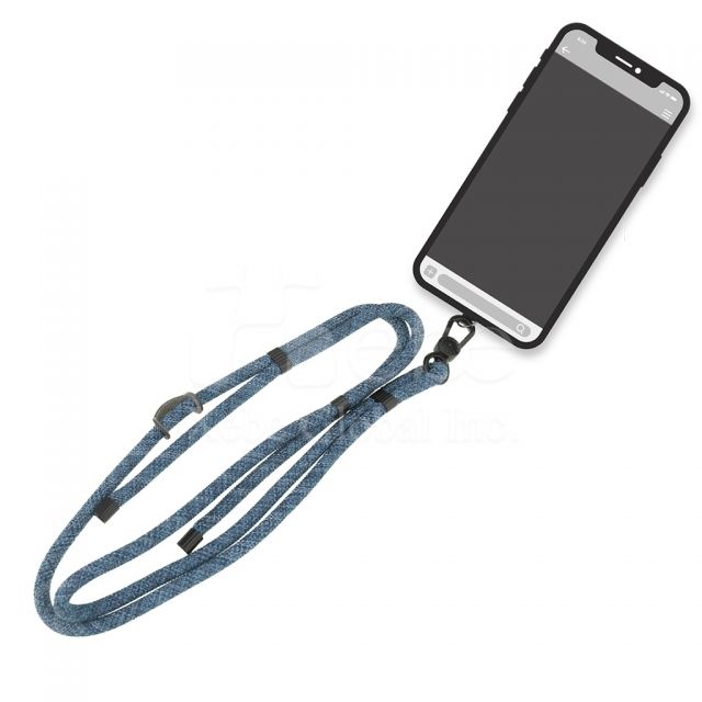 定制可调式蓝色织纹手机挂绳