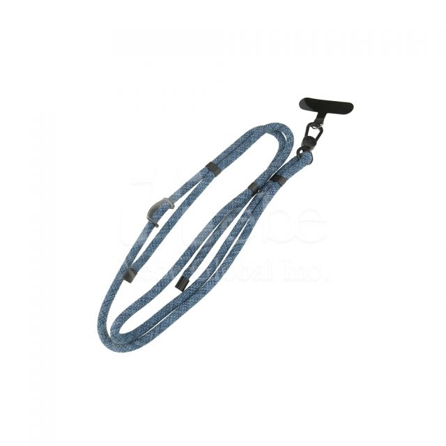 定制可调式蓝色织纹手机挂绳