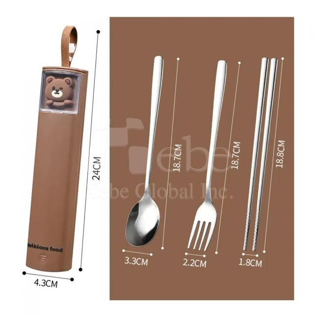 小熊便携餐具组制作