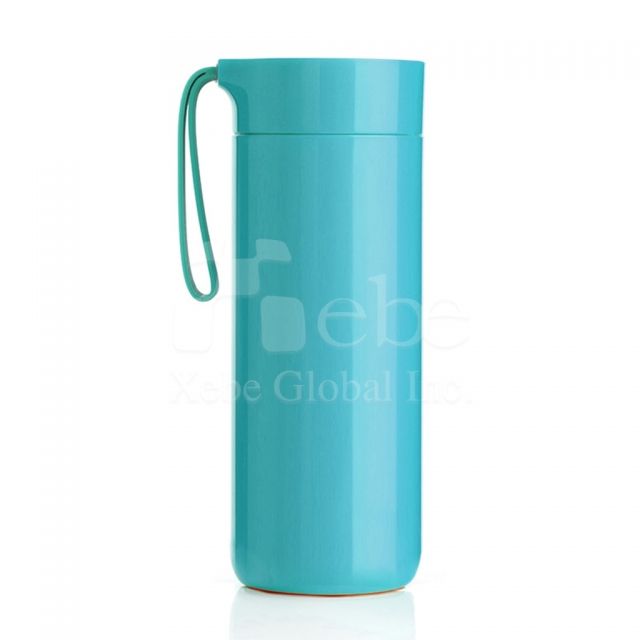 水蓝色不倒保温瓶定制