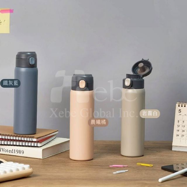 定制跳色弹盖保温瓶