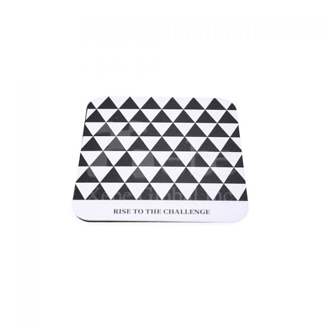 黑白三角形定制杯垫
