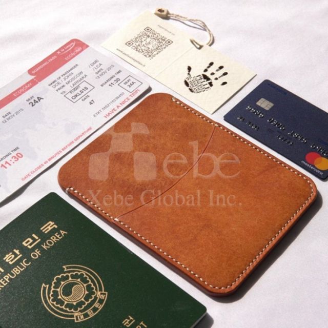深棕口袋型护照套