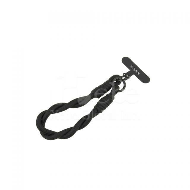 灰色编织短款手机挂绳