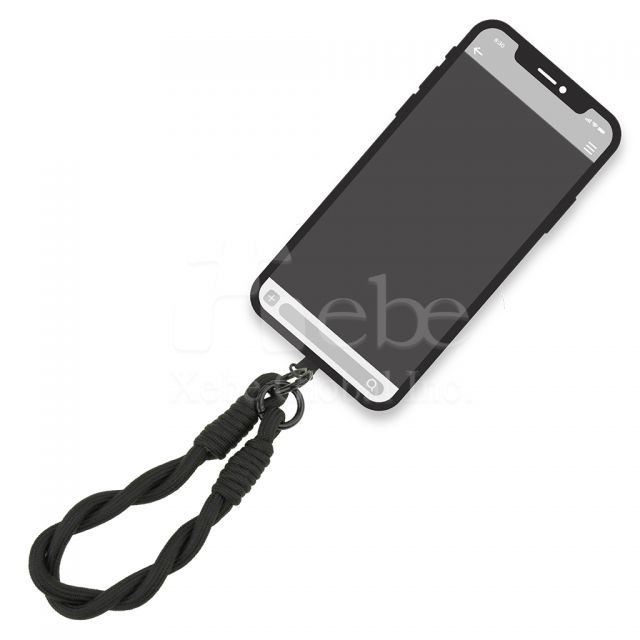 灰色编织短款手机挂绳