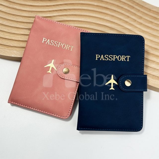 浅蓝色护照夹定制