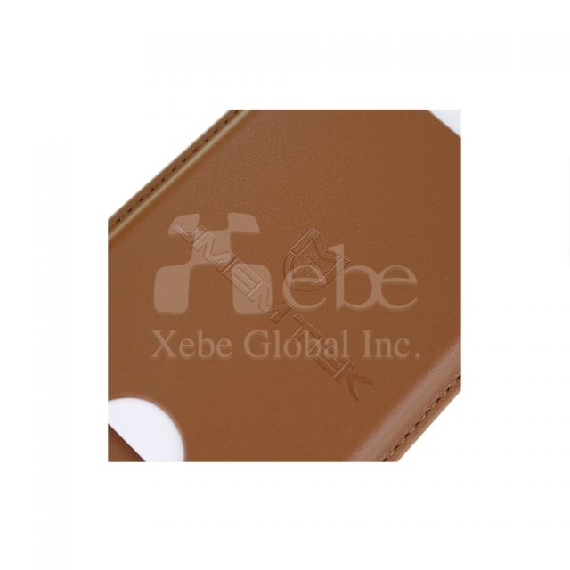 棕色磁吸卡套手机支架定制