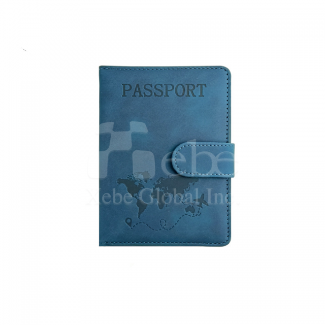 深蓝色护照套定制