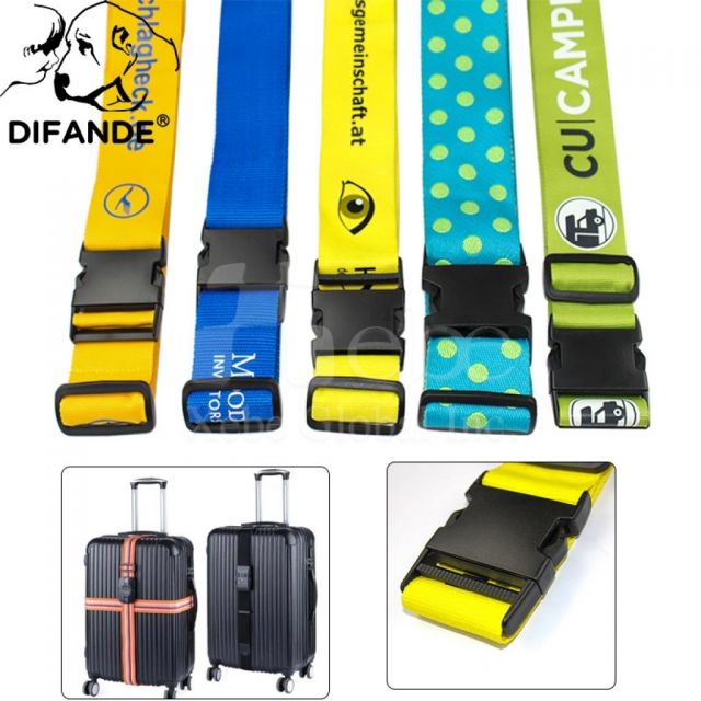 亮黄色定制行李束带