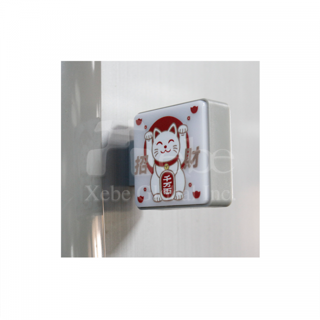 招财猫灯箱冰箱贴定制