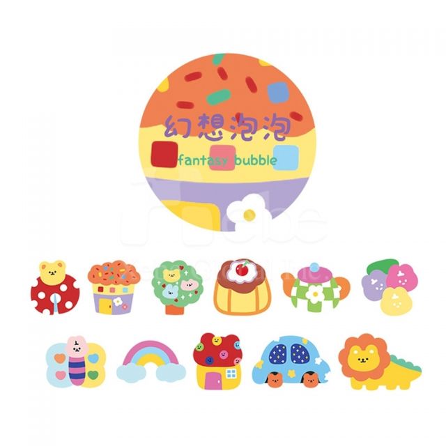 可爱动物拼贴和纸胶带