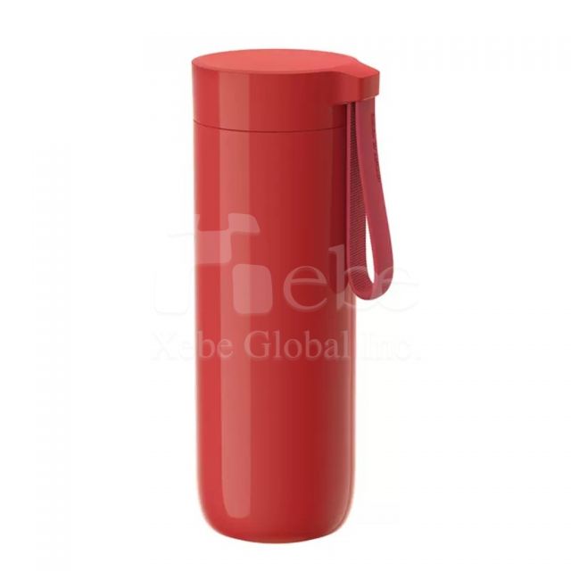 红色定制不倒保温杯