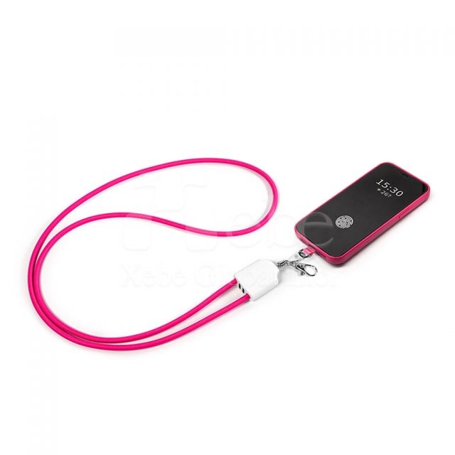 手机挂绳充电线二合一定制