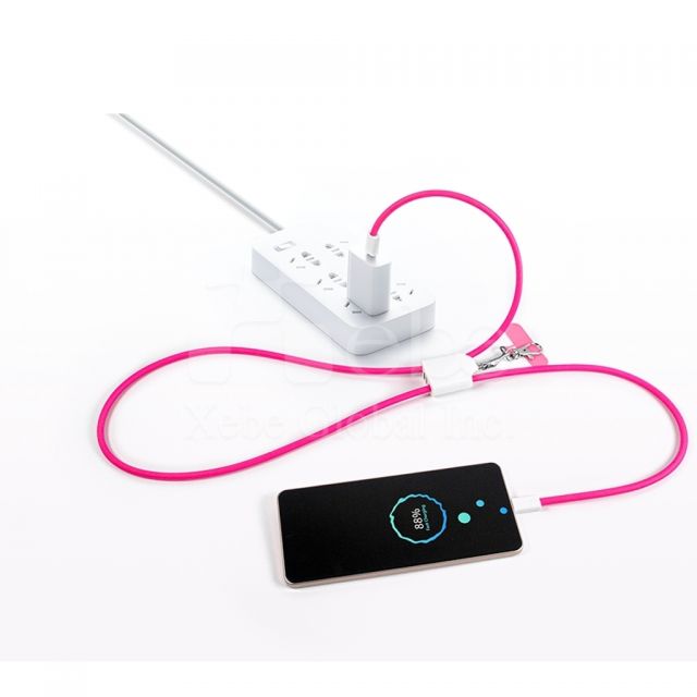 手机挂绳充电线二合一定制