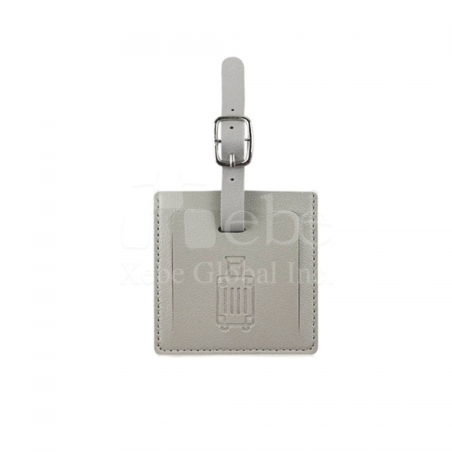 灰色方形行李牌定制