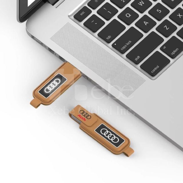 品牌LOGO皮革U盘